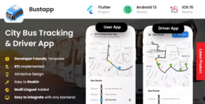 4 App Templates| City Bus Tracking App| Bus Ticket Booking App| City Bus Driver Rider App| Bustapp 1.2