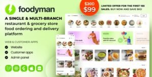 A single multi-branch restaurant grocery store food ordering and delivery platform