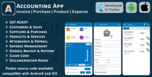 Accounting App – Business, Customers, Sales, Purchase, Payroll, GST, Flutter, Android, iOS