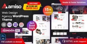 Amiso – Web Design Agency WordPress Theme 1.2