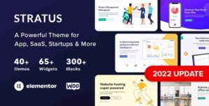 App, SaaS Software Startup Tech Theme – Stratus