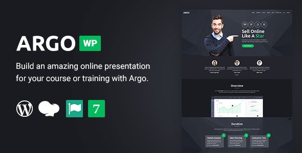 Argo - Training Course WordPress Landing Page Theme