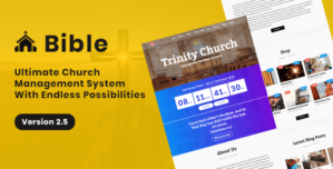 Bible – Church Management System With Shop, Donation, Sermon, Blog, Event, Role, Attendance More