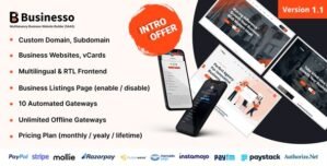 Businesso – Business Website SAAS (Multitenancy)