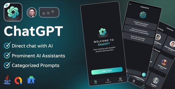 ChatGPT App -AssistantAi - Android Java App + AdMob Ads