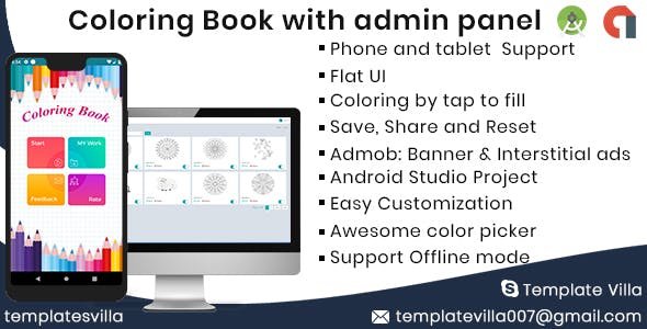 Coloring Book Android with Admin panel Admob ready for publish