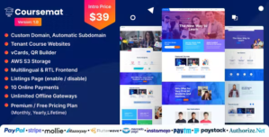 Coursemat – Multi-Tenant Course Selling Website (SAAS) 1.1