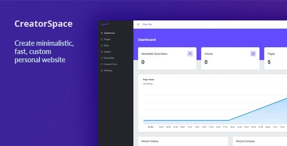 CreatorSpace - Personal Website CMS