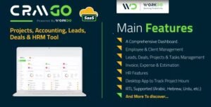 CRMGo SaaS – Projects, Accounting, Leads, Deals HRM Tool 5.8