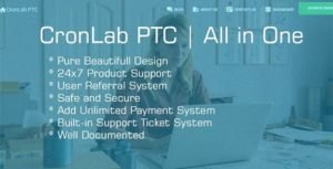 CronLab PTC | All in One Script for PTC, HyIp, Crypto Trade & Money Investment | Miscellaneous