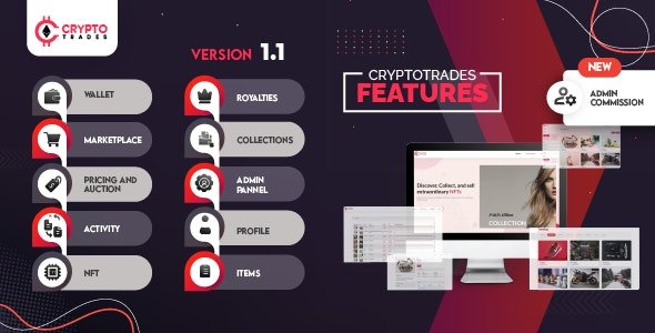 Crypto Trades - Opensea Clone using ERC721 1.3