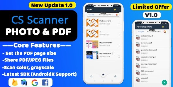 CS Scanner - Document Scanner And PNG to PDF Scanner App Camscanner Cone