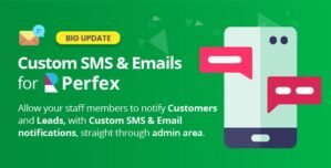 Custom SMS & Email Notifications module for Perfex CRM 2.3.2