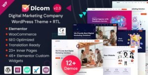 Dicom – IT Startup SEO Marketing Services WordPress Theme