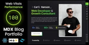 EdgeFolio – Nextjs React Blog Portfolio TailwindCSS Template