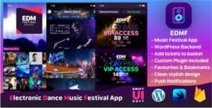 EDMF – Music Festival IOS App with WordPress backend.