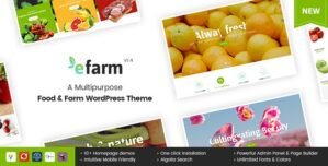 eFarm – A Multipurpose Food Farm WordPress Theme