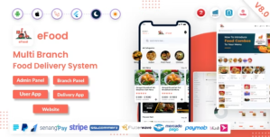 eFood – Food Delivery App with Laravel Admin Panel + Delivery Man App 10.0