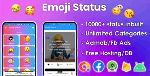 Emoji Status – 10000+ status Inbuilt, Ready to Publish