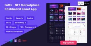 Enftx – NFT Marketplace Dashboard React App