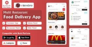 eRestro – Multi Restaurant Flutter App | Food Ordering App with Admin Panel Restaurant Panel