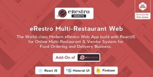 eRestro Multi Restaurant Web – Online Multi-Vendor Restaurant Food Ordering Web App