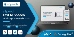 eSpeech – Text to Speech Marketplace with SaaS 1.3.3