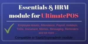 Essentials HRM (Human resource management) Module for UltimatePOS 4.0