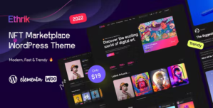 Ethrik – Creative NFT Affiliate WordPress Theme 1.1.7