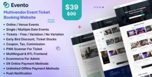 Evento – Multivendor Event Ticket Booking Website