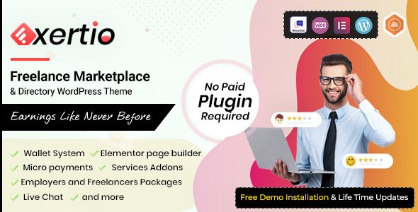 Exertio - Freelance Marketplace WordPress Theme 1.2.2