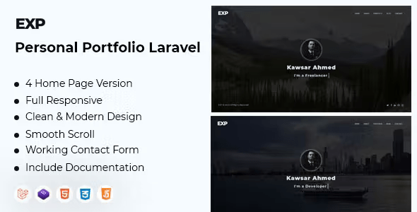 EXP - Personal Portfolio Laravel 2.0.0