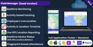 FieldManager SaaS HRMS Employees GPS Realtime Tracking, Attendance, payroll System (.NET Flutter)