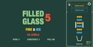 Filled Glass 5 Fire Ice – HTML5 Game (Construct3)