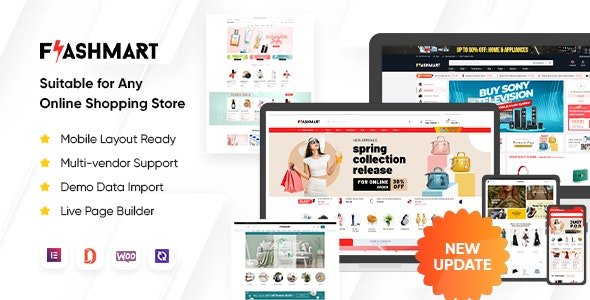 FlashMart - Multipurpose Elementor WooCommerce WordPress Theme (10+ Homepages Mobile Layout Ready) 2.0.11