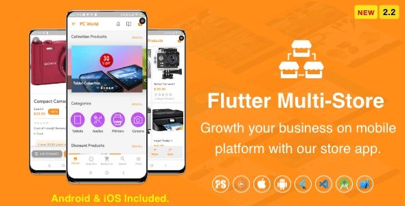 Flutter Multi-Store ( Ecommerce Mobile App for iOS & Android with same backend ) 2.2
