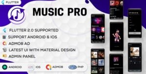 Flutter Music Player – Online MP3 (Songs) App With PHP Admin Panel | New Concept | Flutter 2 (V3.3)