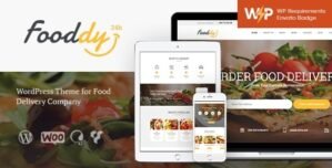 Fooddy 24/7 – Food Ordering Delivery WordPress Theme + Elementor + RTL
