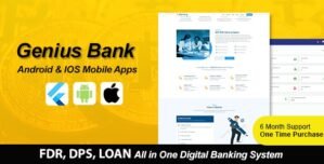 Genius Bank – All in One Digital Banking System Flutter Mobile Apps for Android and IOS