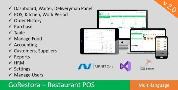 GoRestora - Restaurant POS ASP.Net Core MVC