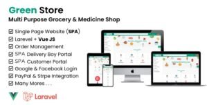 Green Store – Laravel & VUE Single Page Grocery Shop