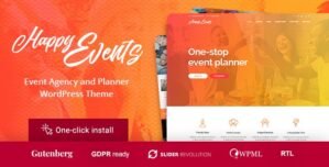 Happy Events – Holiday Planner Event Agency WordPress Theme