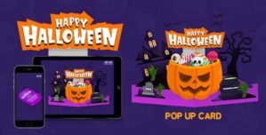 Happy Halloween (Pop Up Card) HTML5 Canvas