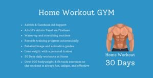 Home Workout GYM| Fitness App | AdMob, Facebook ads