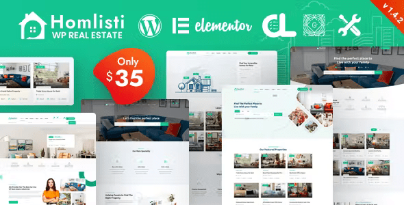Homlisti โ Real Estate WordPress Theme + RTL 1.6.14