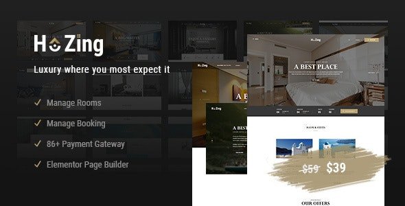 Hozing Hotel Booking WordPress Theme 1.2.0