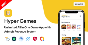 Hyper Games – All in One Game App | AdMob | Unlimited Games | Android + iOS 3.0.0