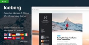 Iceberg – Simple Minimal Personal WordPress Blog Theme