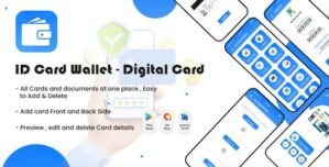 ID Card Wallet – Digital Card Saver – Digital ID Card Holder – ID Card Mobile Wallet – Documents