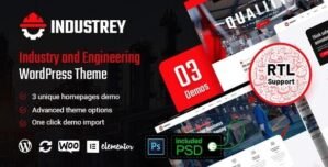 Industrey – Industry Engineer WordPress Theme + RTL
